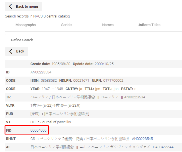 A NCIS graphical representation.