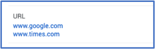 URL field with multiple links