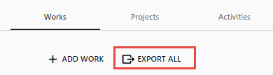Export all option for assets.