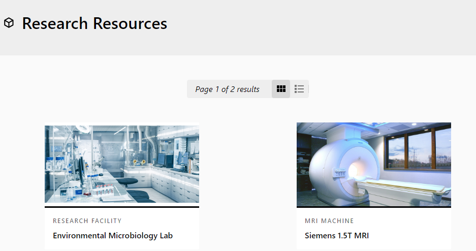 Research resources on the portal.