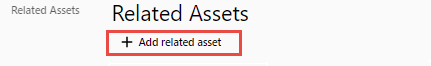 Add related asset button.