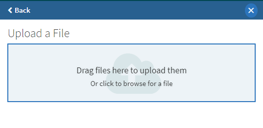 The option to upload a file.