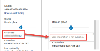 Editing a primary identifier for a user causes the associated records in the Information icon to be lost
