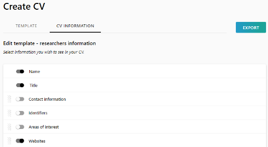 Create CV - Ex Libris Knowledge Center