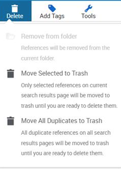 Move Duplicate References to Trash.