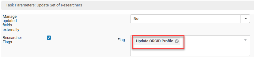 Update ORCID Profile Flag.