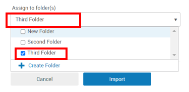 Create Folder During Import