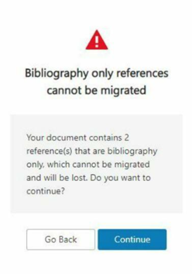 Bibliography Only References Message.