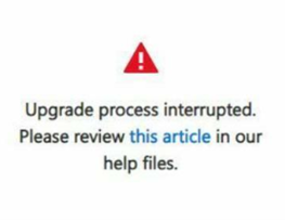 Process Interrupted Error Message.