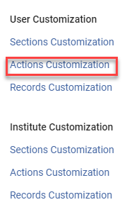 Sections Customization.