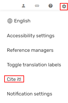 The option to use Cite it!