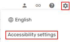 The Accessibility settings menu option.