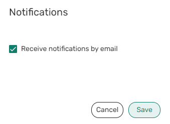 The notification settings.