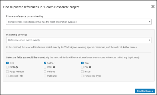 Find duplicates in project.