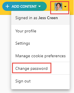 Change password.