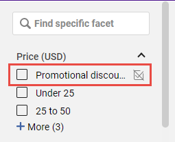Promotional Discount entry in Price Facet