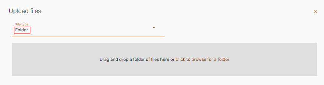 The option to upload a folder to your favorites.