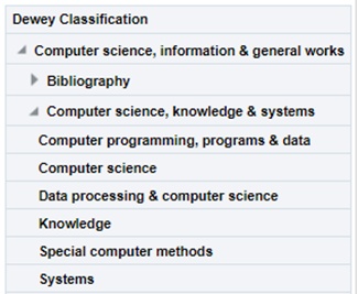 Dewey Classifications