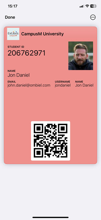 The ID card in Apple Wallet.