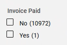 Invoice Paid facet.