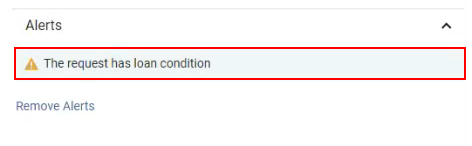 The loan condition alert.