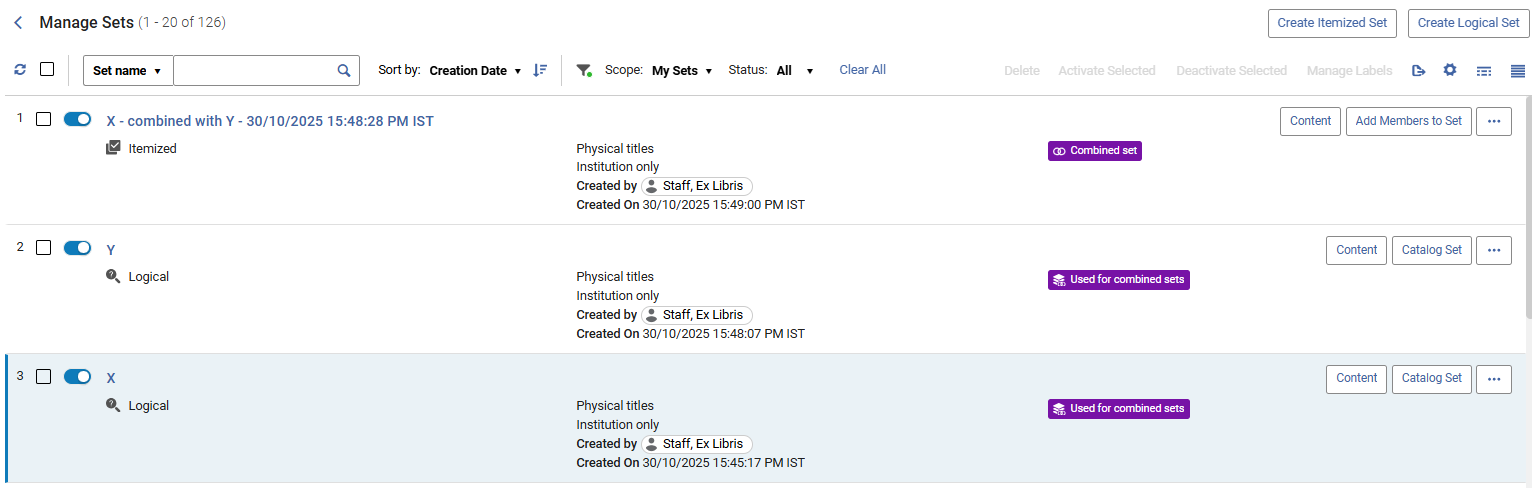 An example of a combined set.