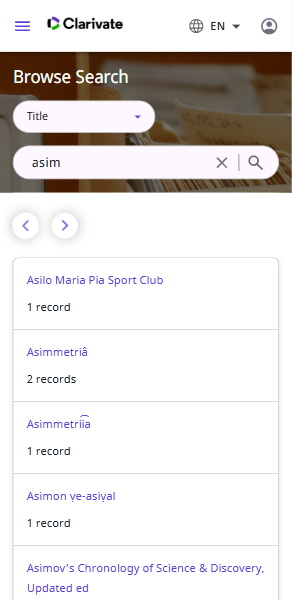 Browse Search shown on an Android device.