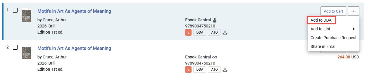 Add to DDA option.