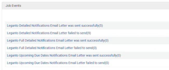 Reports on sent emails.