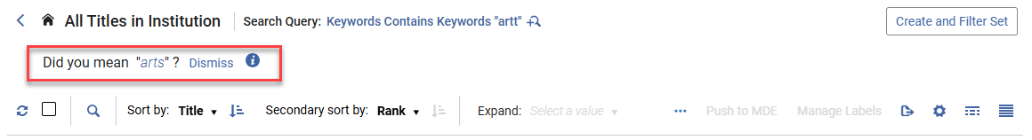 The "Did you mean" fuzzy search.
