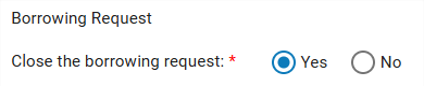The option for a selector to close a request