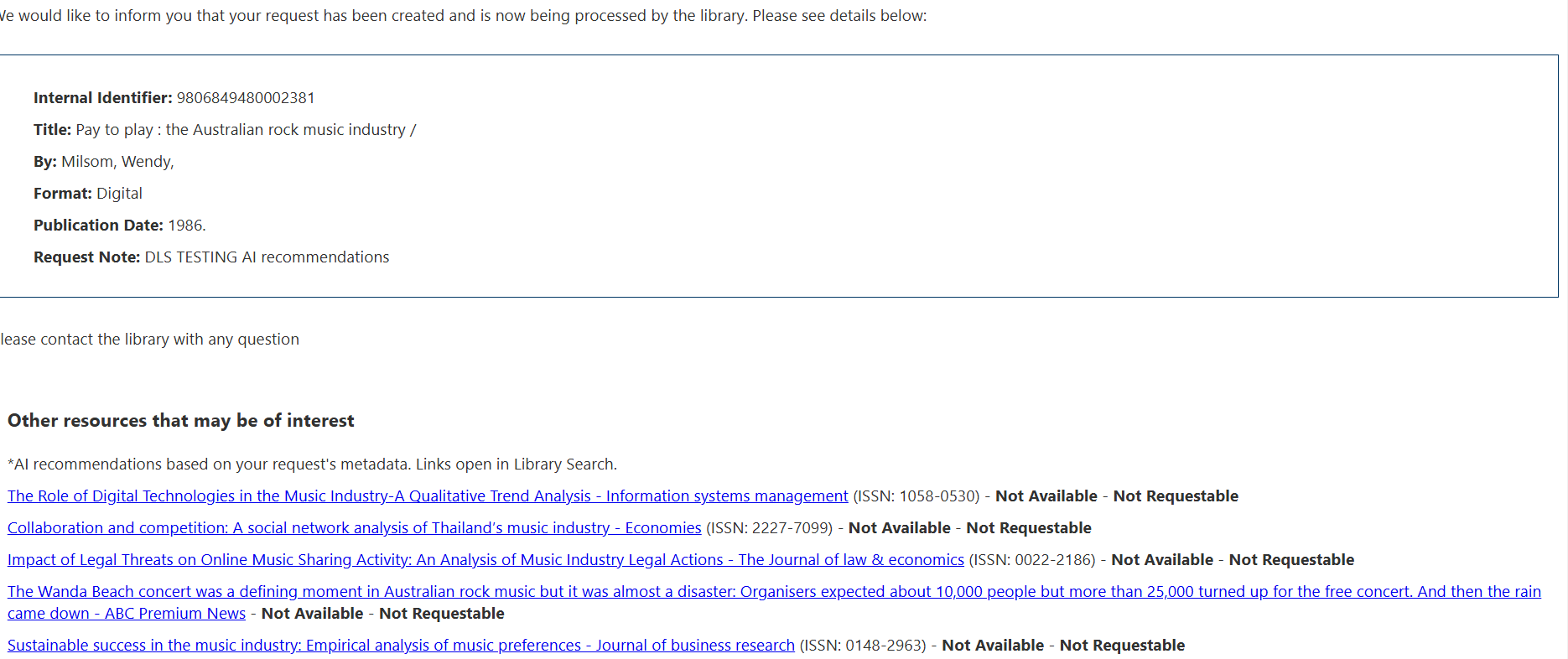 AI Recommended resource sharing titles letter.