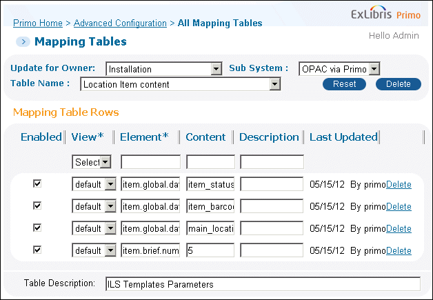 Customizing the OvP Tabs/Services and My Account - Ex Libris 