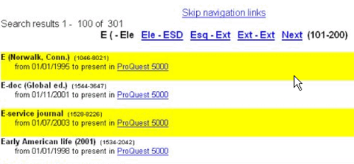 EJP Results Page Alternating Row Colors