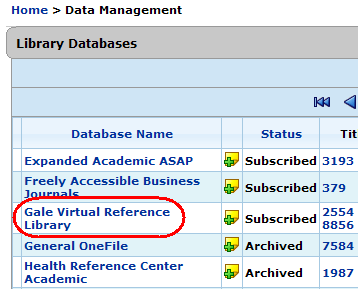 Data Management - Select Database