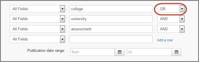 OR drop down selection
