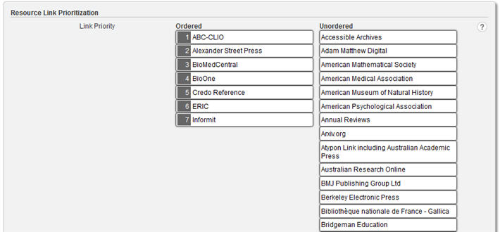 Database Display Ordering Tool