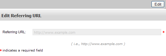 User Authentication - Admin Console - Edit Referring URL