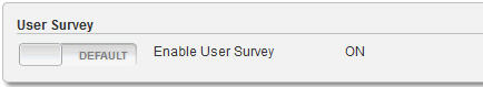 User Survey Control