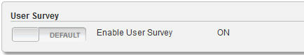 User Survey Control
