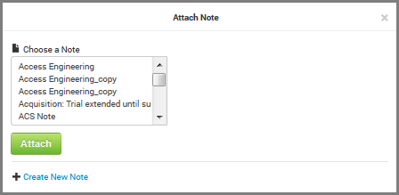 Attach note to database