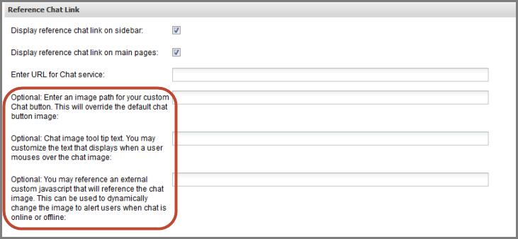 Chat configuration options