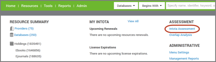 Intota Assessment