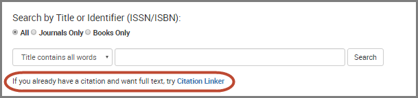 E-Journal Portal link to Citation Linker