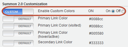 Enable Color Customization