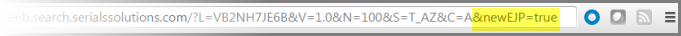 Append URL with &newEJP=true