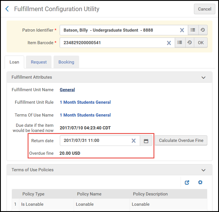 Fulfillment Configuration Utility Page - Overdue Fine for Given Return Date New UI.png