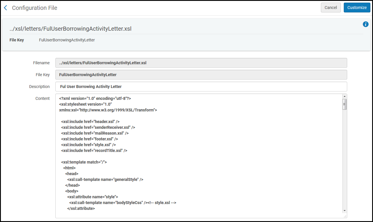 Configuring Alma Letters - Ex Libris Knowledge Center