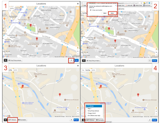Location sensitivity in the web app