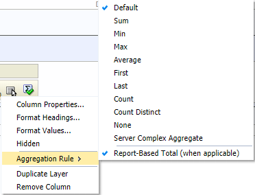 Aggregation Rule in the edit view interface is set to default